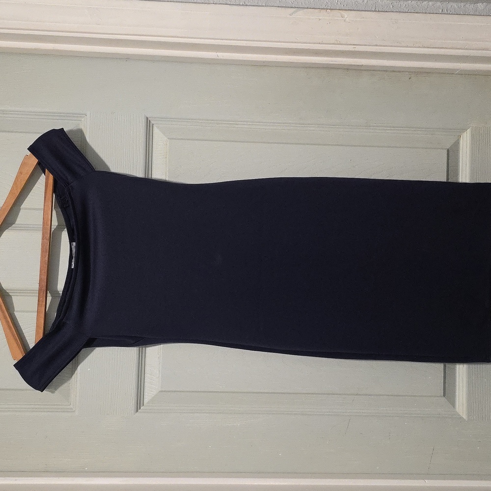 Charlotte Russe navy pencil dress fitted off the shoulders